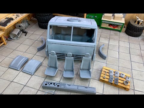 Видео: Новинка! Детализированная кабина КамАЗ 43114 в масштабе 1/10
