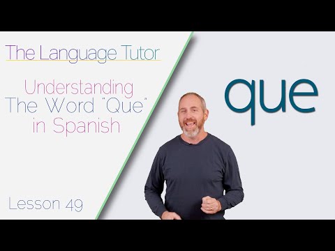 Видео: Использование глагола que в испанском языке | The Language Tutor *Урок 49*