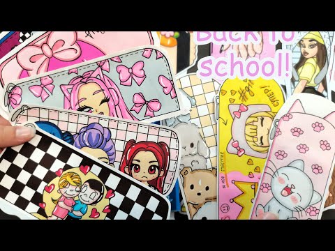 Видео: Back to school📏Пакетики наклейки😍Наклейки с пересыпашками 🌸Happy Family TV🩷
