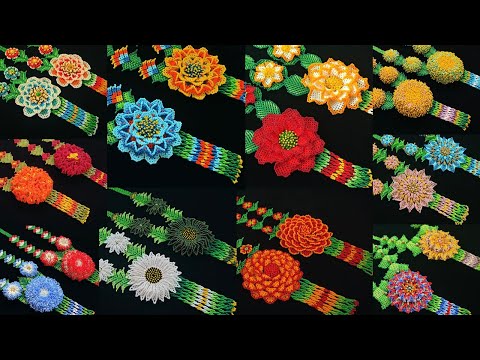 Видео: «Уичольские цветы 2» | 10 мастер классов по бисероплетению в 2 расцветках