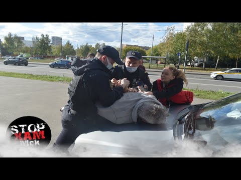 Видео: Лицом в капот, хамство не пройдет