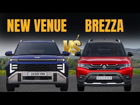 Видео: Новый Hyundai Venue Facelift против Maruti Suzuki Brezza | Что лучше? | Antique Auto Car