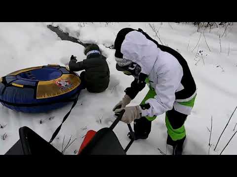 Видео: Мега путешествие, экспедиция на Можайское водохранилище 50км на мотобуксировщике.