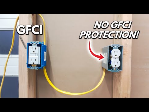 Видео: Как подключить розетку с замыканием на землю (УЗО) с одной розеткой и незащищенной розеткой в ​​т...