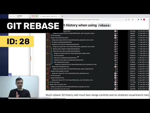 Видео: Как работает git rebase? 2 примера. Интерактивный rebase. Слияния. Как отменить git rebase?