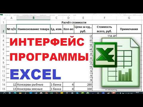 Видео: 6.  Интерфейс Ecxel (внешний вид Excel)