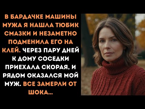 Видео: В машине мужа я нашла тюбик смазки и подменила его на клей. Через 2 дня к соседке приехала скорая