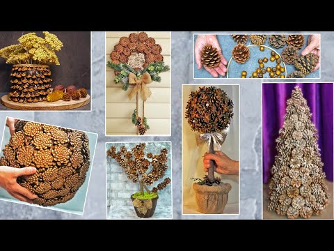 Видео: 7 идей с сосновыми шишками 🌲 поделки из шишек, декор из шишек, что сделать из шишек