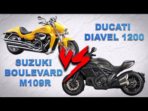 Видео: Suzuki Boulevard M109R или Ducati Diavel 1200 | Какой мотоцикл выбрать крупному мужчине