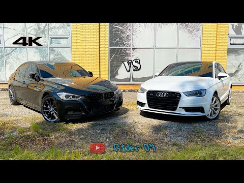 Видео: BMW  vs AUDI.  Кто быстрее? BMW F30 335i st1 vs AUDI A3 quattro st2