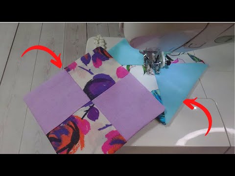 Видео: Зачем нарезала 12 квадратов? Посмотрите, что получилось! Шью из лоскутов.