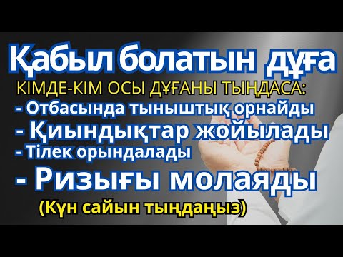 Видео: Бұл дұға сіздің сұрағаныңызды тез арада орындап, мол береке әкеледі!