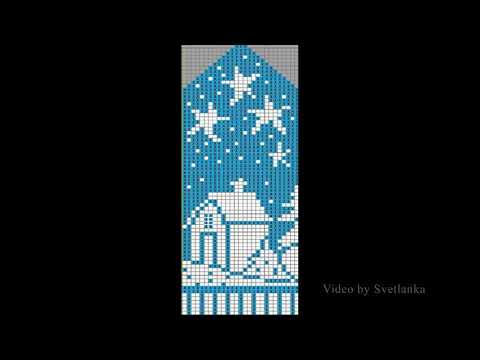 Видео: Жаккард зимний  Варежки и митенки