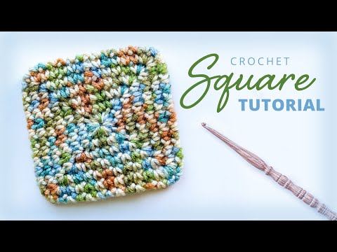 Видео: How to Crochet a Solid Granny Square with No Gaps. Плотный квадрат крючком.