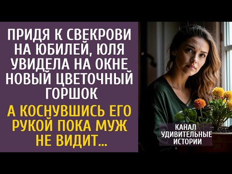 Видео: Придя к свекрови на юбилей, Юля увидела на окне новый цветочный горшок… А коснувшись его рукой…