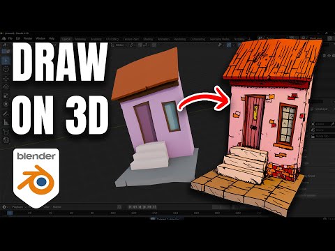 Видео: Рисование на 3D-объектах в Blender с помощью Grease Pencil (краткое руководство)