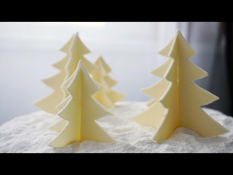 Видео: Шоколадные елки. Шоколадный декор. Chocolate decor.