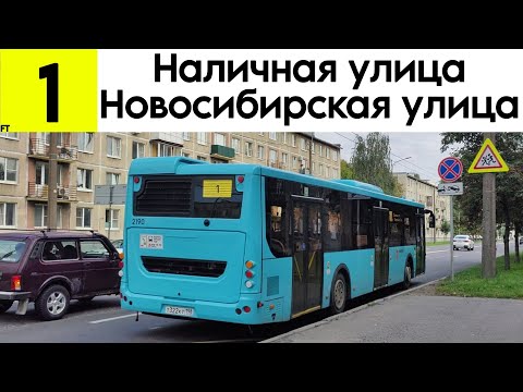 Видео: Автобус 1 "Наличная улица - Новосибирская улица" ЛиАЗ-5292.65 №2190