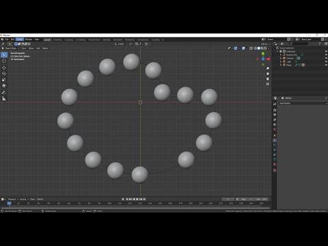 Видео: Объекты по кривой без деформации в блендер.
