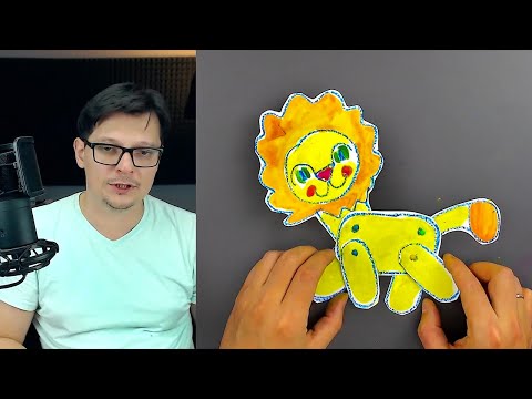 Видео: Поделка ЛЬВА из бумаги с РыбаКит - делаем фигурки для игры