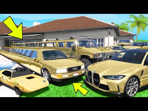 Видео: УГНАЛ КУЧУ ЗОЛОТЫХ ЧИТ ТАЧЕК И САМЫЕ ДЛИННЫЕ ТАЧКИ ЗА 180 СЕКУНД! БИТВА ВОРОВ В GTA 5 ONLINE!