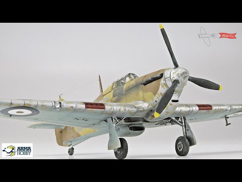 Видео: Hurricane Mk I Trop 1:72. ПОЛНАЯ СБОРКА. Arma Hobby 70026