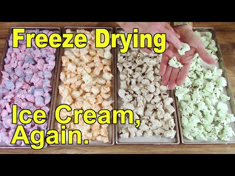 Видео: Шарики мороженого для сублимационной сушки – 4 вкуса