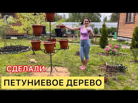 Видео: Наше ДЕРЕВО для петуний с размерами. #милыйдом