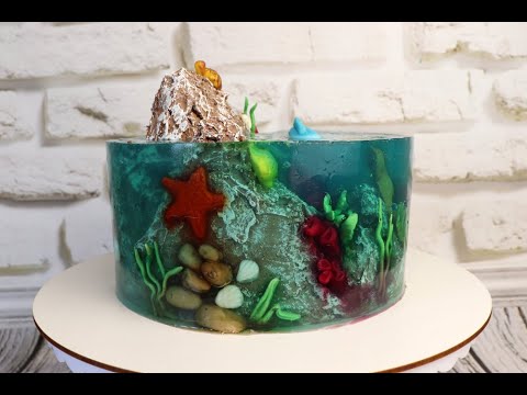 Видео: ТРЕНД 2020! Торт Остров / Торт Аквариум / Торт-Желе