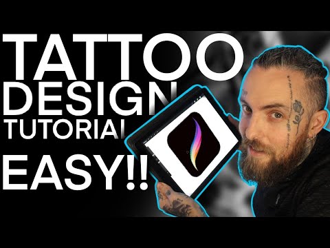 Видео: КАК СДЕЛАТЬ ЛЕГКО ТАТУИРОВКУ! / Procreate Tattoo Design 101