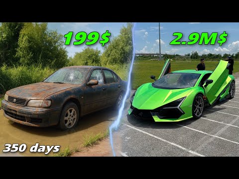 Видео: Полные 350 дней: превращение Nissan 90-х в Lamborghini Revuelto за миллион долларов