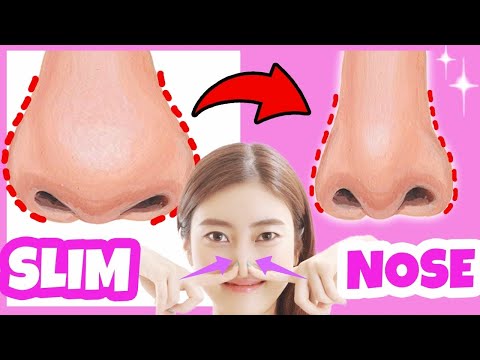 Видео: Субтитры) Массаж, чтобы сделать нос тоньше и выше