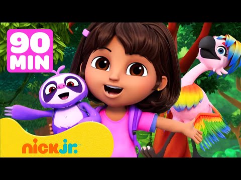 Видео: Даша спасает животных в джунглях! 🐦🦥 90 минут приключений! | Nick Jr. Cyrillic