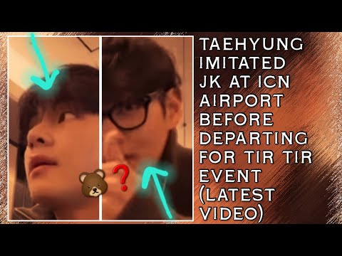 Видео: Ого!😱💋Тэхён подражал Чонгуку в аэропорту ICN перед вылетом на мероприятие Tir Tir (Новое) #jungko...