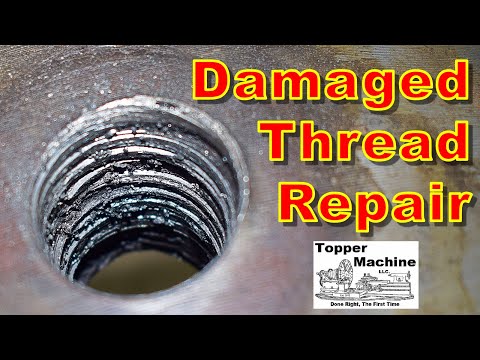 Видео: Ремонт скрученной резьбы, поврежденной резьбы на горизонтально-расточном станке