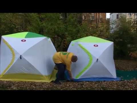 Видео: Зимние палатки Медведь Куб 3 и 2 трехслойные