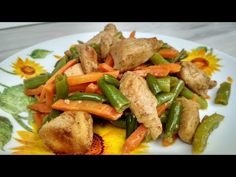 Видео: Куриное филе в соевом соусе со стручковой фасолью | Выпуск 35