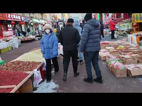 Видео: "Арбат" в Суйфэньхэ, предпраздничный. 2023.01.17