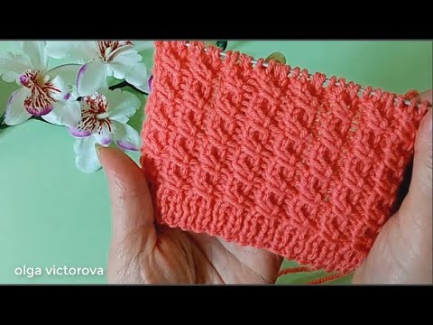 Видео: РЕЛЬЕФНЫЙ УЗОР, ОРИГИНАЛЬНАЯ ДЕКОРАТИВНАЯ РЕЗИНКА 996 Узоры спицами