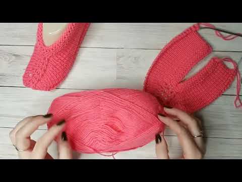 Видео: Подробный МК тапочек с ажурным мыском #следки  (детские)#knitting #тапочкиспицами
