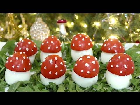 Видео: 🍄🍄🍄  МУХОМОРЫ съедобные Закуска на НОВЫЙ ГОД Удивите гостей Просто дешево быстро вкусно