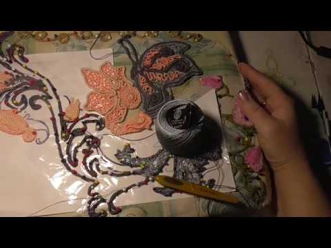 Видео: Тунисскую сеточку  на маленьким  неудобном пространстве вяжем вместе.