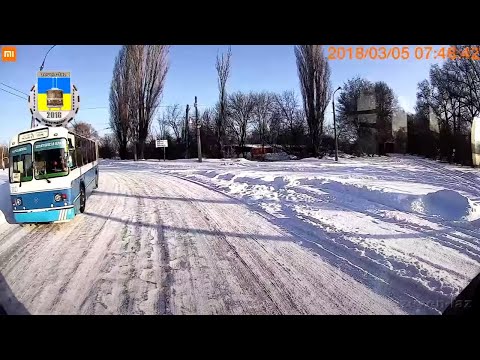 Видео: Черкаський тролейбус- Робочі будні, березень 2018 / Cherkasy trolleybus- Working days, Мarch 2018