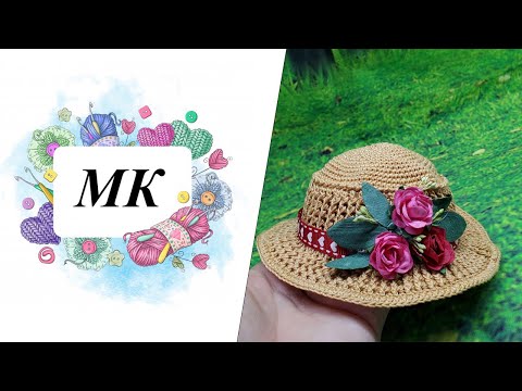 Видео: Экспресс МК, шляпка " деревенская" крючком для куклы Паола Рейна