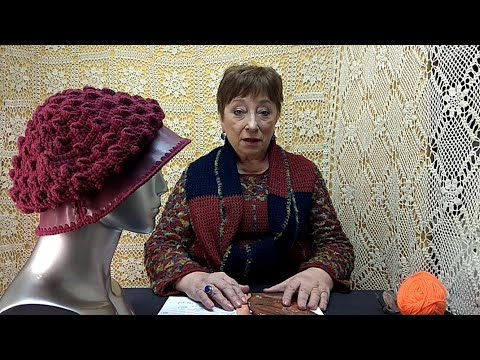 Видео: Шляпка "Коко Шанель". Мастер-класс по вязанию крючком от О. С. Литвиной.