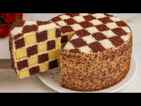 Видео: Торт "Шахматная Доска" Шахматный Торт! Chessboard Cake