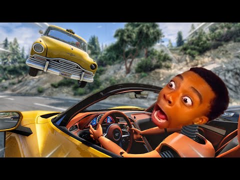 Видео: АВТОСТОЯТЕЛЬНАЯ АВАРИЯ С МАШИНОЙ 🤣 - [BeamNG.Drive]