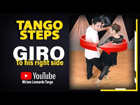 Видео: ШАГИ ТАНГО: Жиро в закрытую сторону объятия - Техника и упражнения танго.