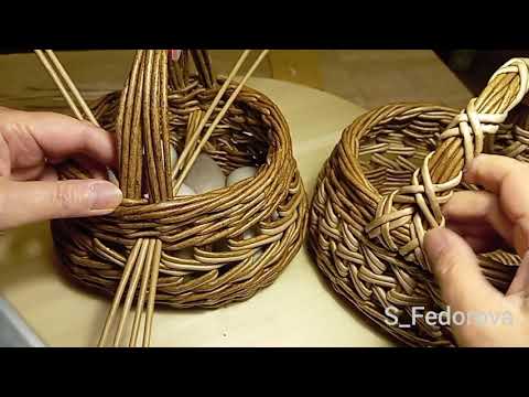 Видео: Корзинка с ручкой 2. Повтор с небольшими изменениями. 