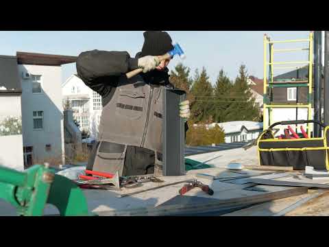 Видео: Реечный фальц на закруглённом фасаде за 2 дня.